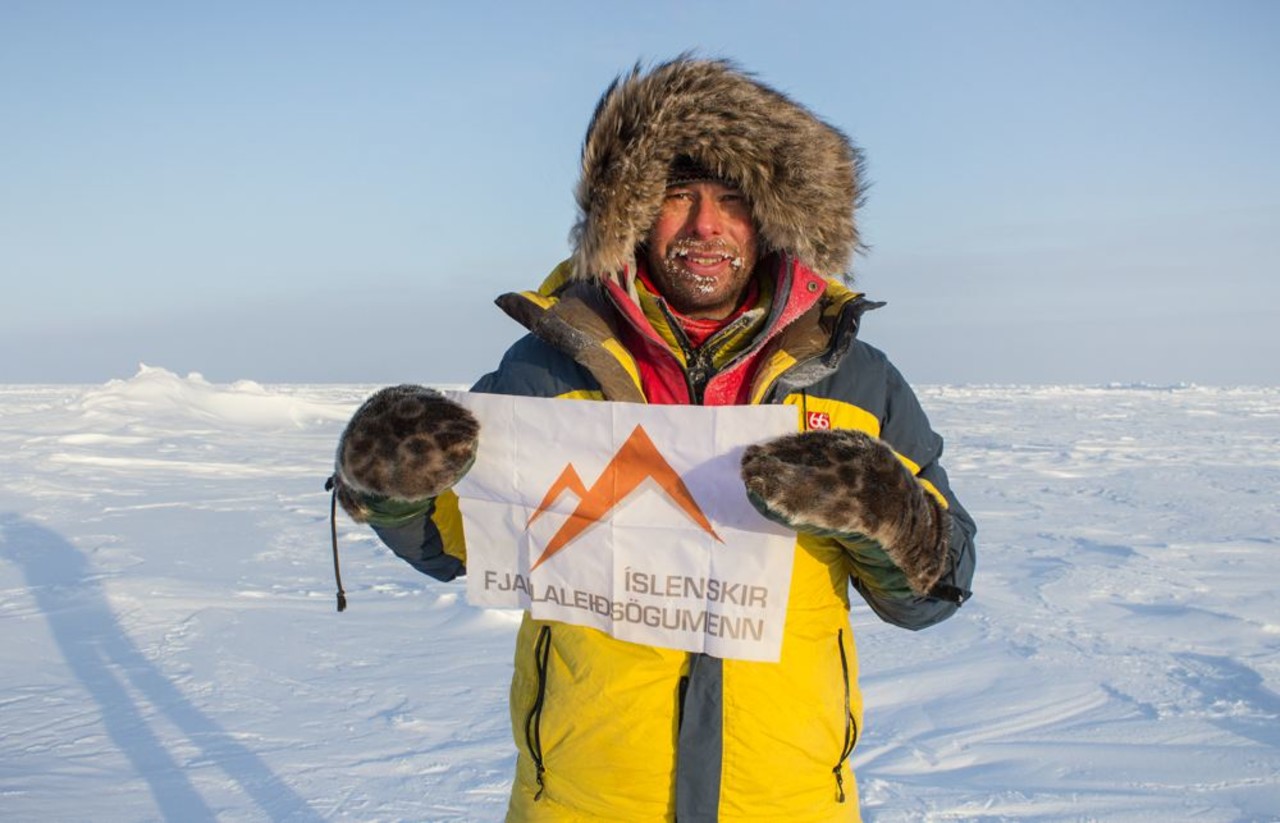 Leifur Örn Svavarsson at the end of the expedition on the South Pole on a tour with Icelandic Mountain Guides