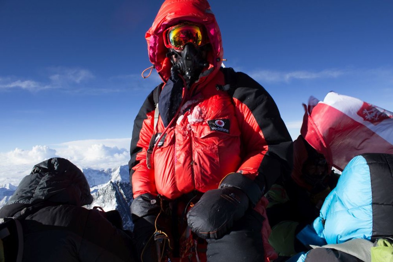 Leifur Örn Svavarsson on top of Mt Everest